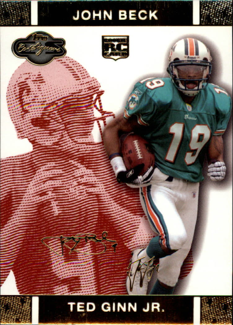 2007 Topps Co-Signers Changing Faces Gold Red #82A Ted Ginn Jr./John Beck