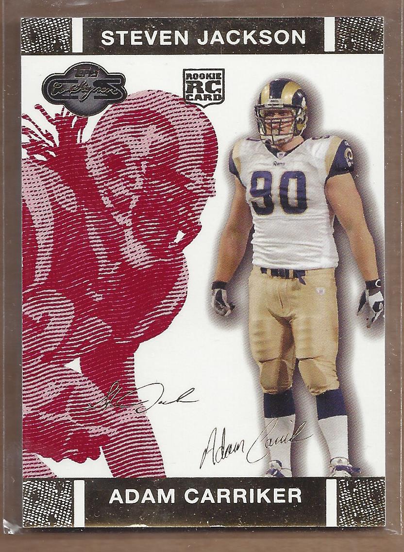 2007 Topps Co-Signers Changing Faces Gold Red #97B Adam Carriker/Steven Jackson