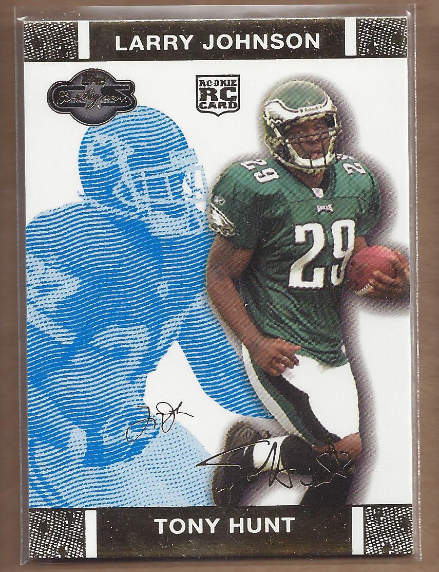 2007 Topps Co-Signers Changing Faces Gold Blue #66B Tony Hunt/Larry Johnson