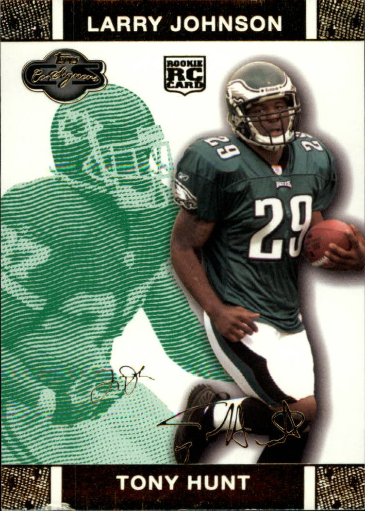2007 Topps Co-Signers Changing Faces Gold Green #66B Tony Hunt/Larry Johnson