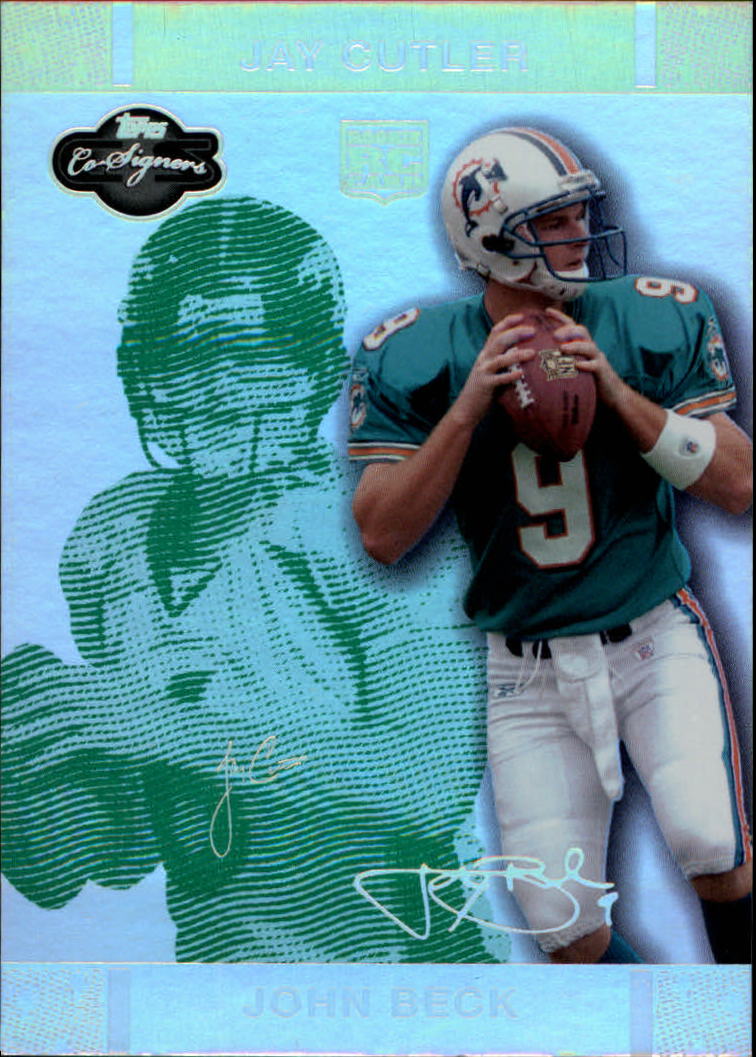 2007 Topps Co-Signers Changing Faces Holosilver Green #52B John Beck/Jay Cutler