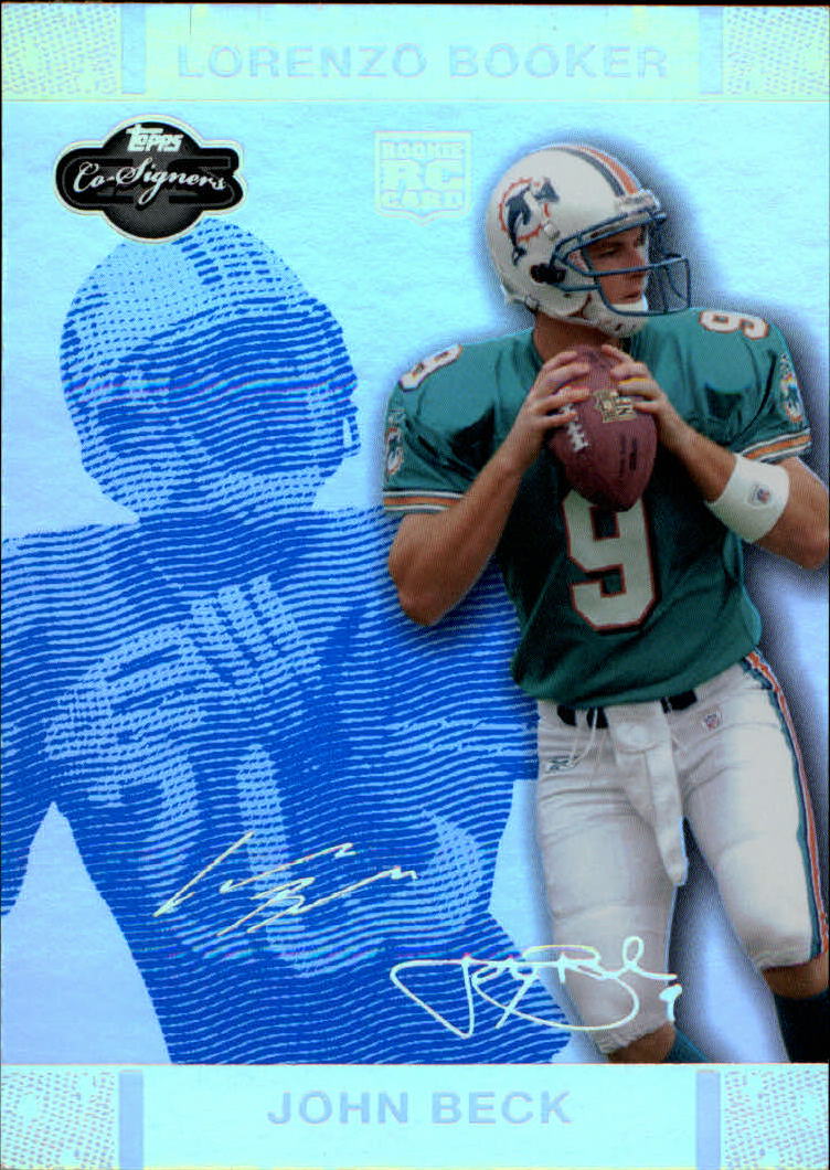 2007 Topps Co-Signers Changing Faces Holosilver Blue #52A John Beck/Lorenzo Booker