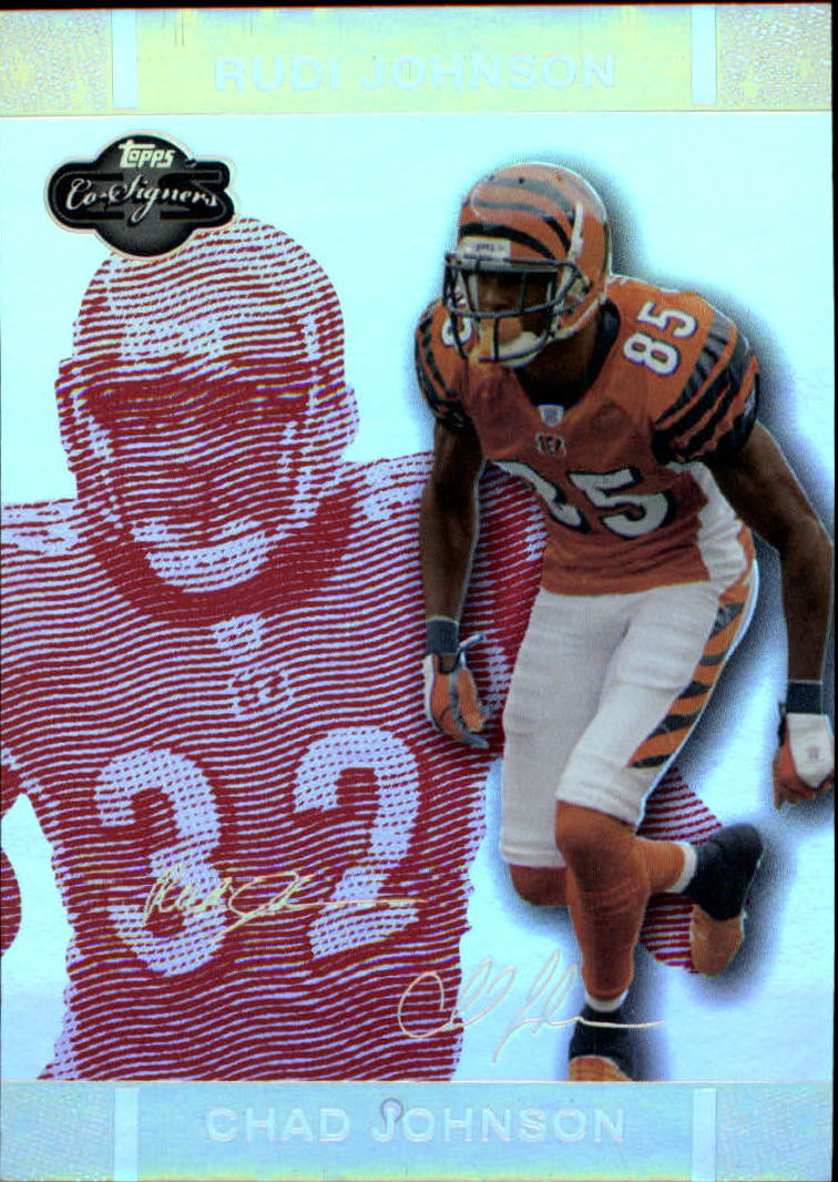 2007 Topps Co-Sign Ch Face Holosilver Red Card #27A Chad Johnson 