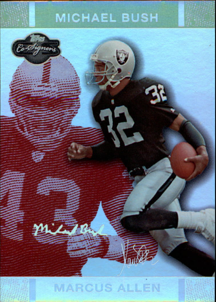 2007 Topps Co-Signers Changing Faces Holosilver Red #47B Marcus Allen/Michael Bush