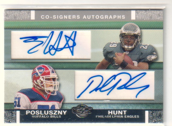 2007 Topps Co-Signers Co-Signer Autographs #HP Tony Hunt O/Paul Posluszny