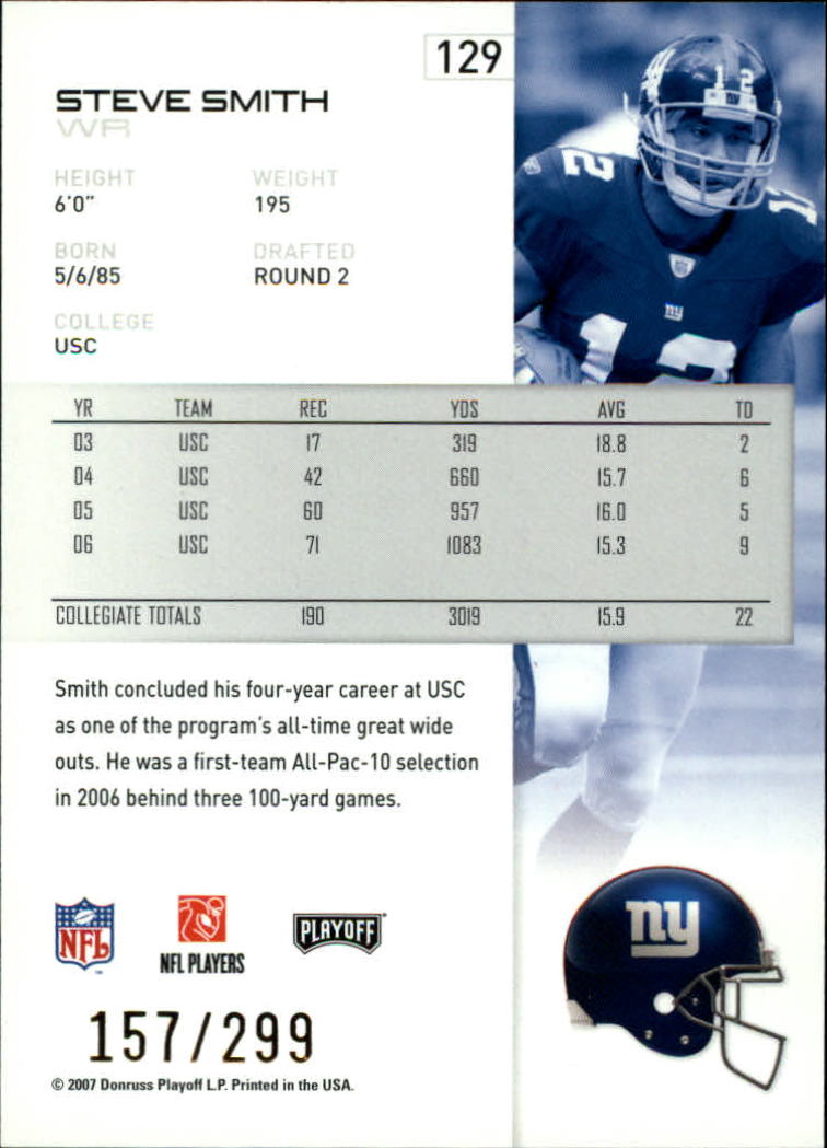 A9573- 2007 Playoff NFL Playoffs Gold Football Cards -You Pick- 15+ FREE US SHIP - Picture 55 of 155