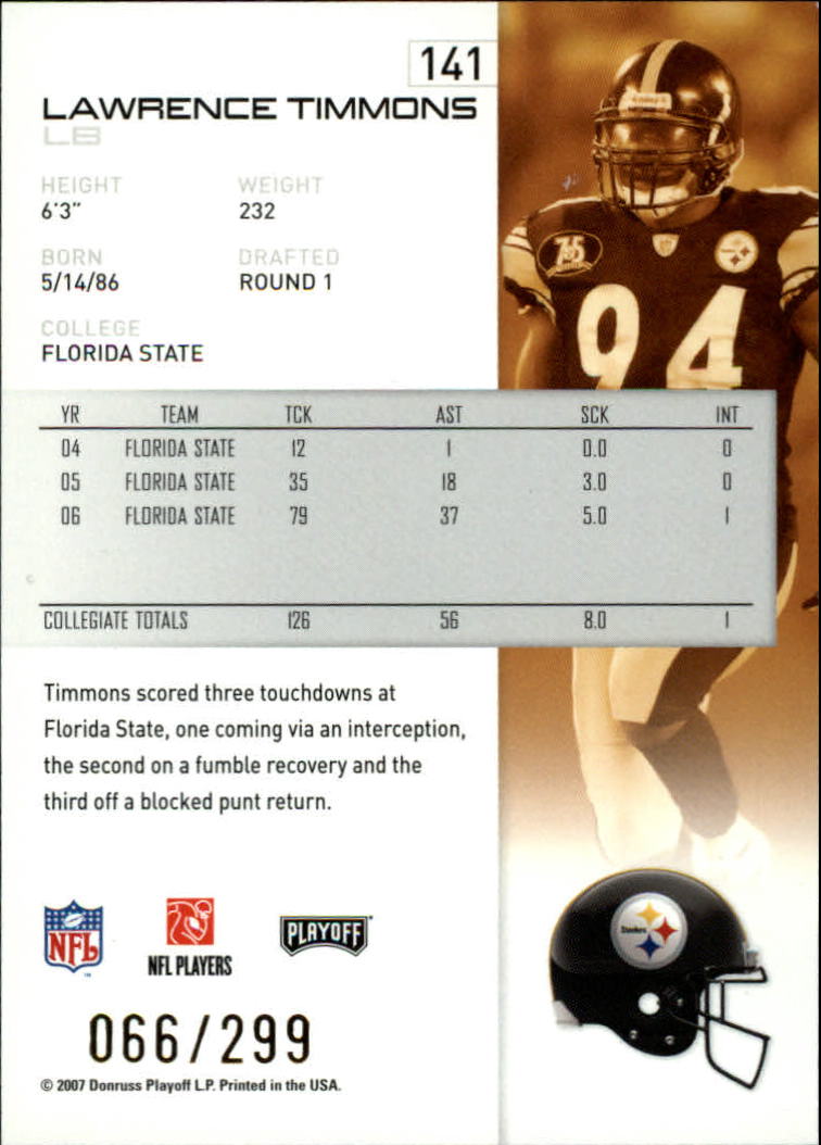 A9573- 2007 Playoff NFL Playoffs Gold Football Cards -You Pick- 15+ FREE US SHIP - Picture 77 of 155