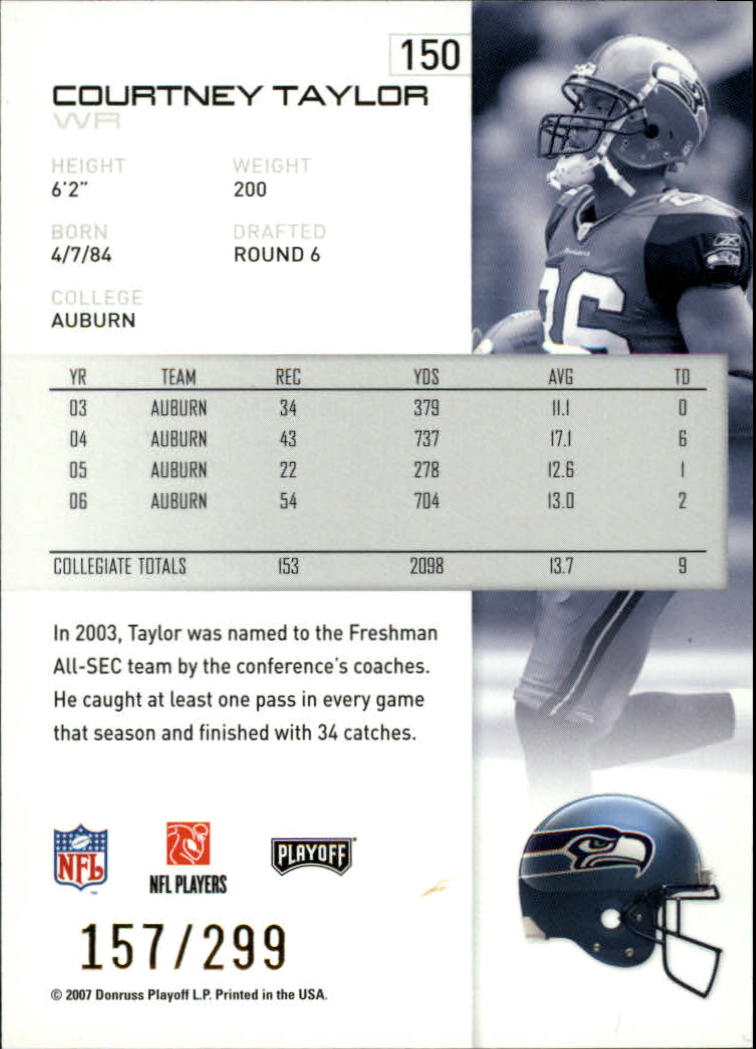 A9573- 2007 Playoff NFL Playoffs Gold Football Cards -You Pick- 15+ FREE US SHIP - Picture 95 of 155