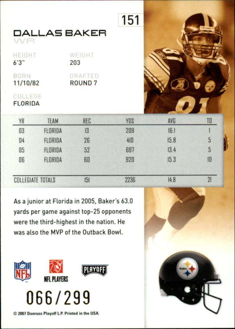A9573- 2007 Playoff NFL Playoffs Gold Football Cards -You Pick- 15+ FREE US SHIP - Picture 97 of 155