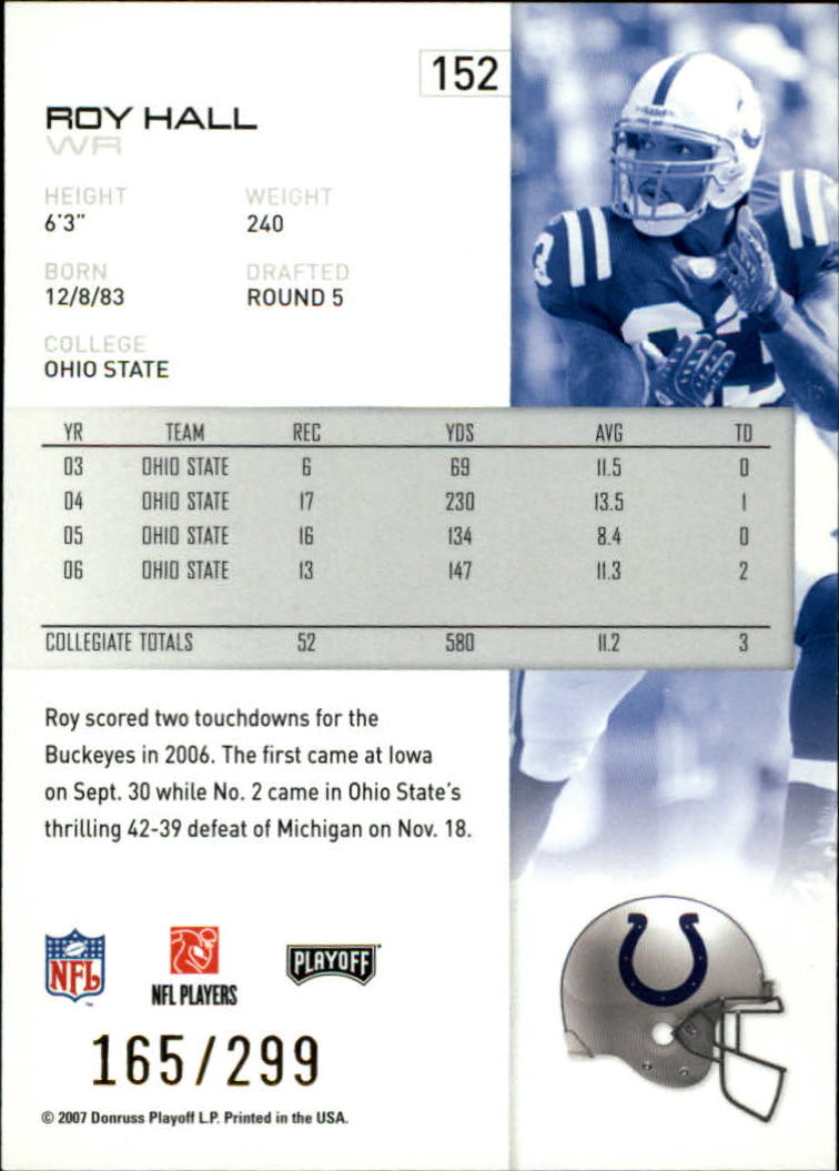 A9573- 2007 Playoff NFL Playoffs Gold Football Cards -You Pick- 15+ FREE US SHIP - Picture 99 of 155