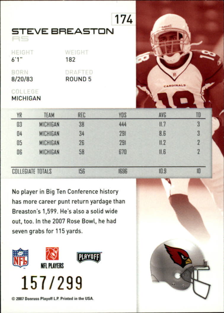 A9573- 2007 Playoff NFL Playoffs Gold Football Cards -You Pick- 15+ FREE US SHIP - Picture 143 of 155