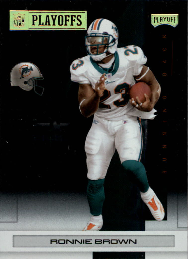 2007 Playoff NFL Playoffs Gold Metalized #53 Ronnie Brown - #123/149 ...