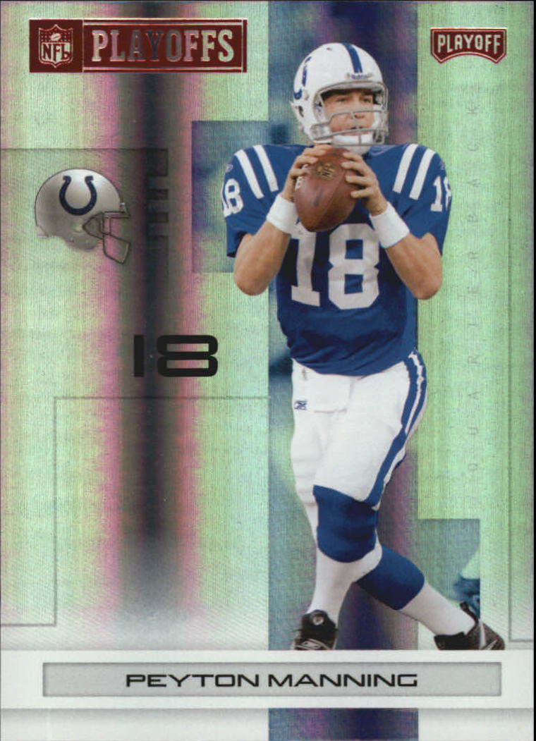2007 Playoff NFL Playoffs Red Holofoil #42 Peyton Manning