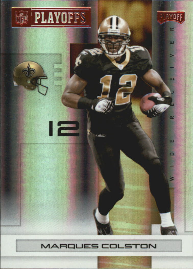 2007 Playoff NFL Playoffs Red Holofoil #61 Marques Colston