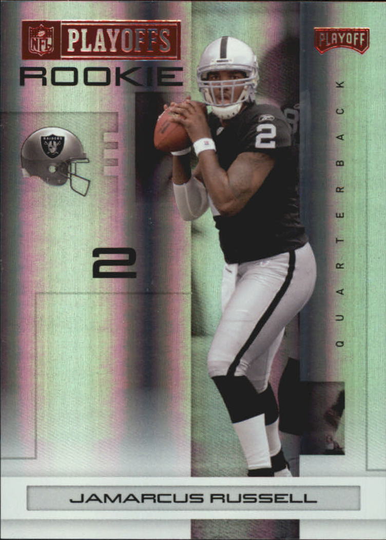 2007 Playoff NFL Playoffs Red Holofoil #115 JaMarcus Russell