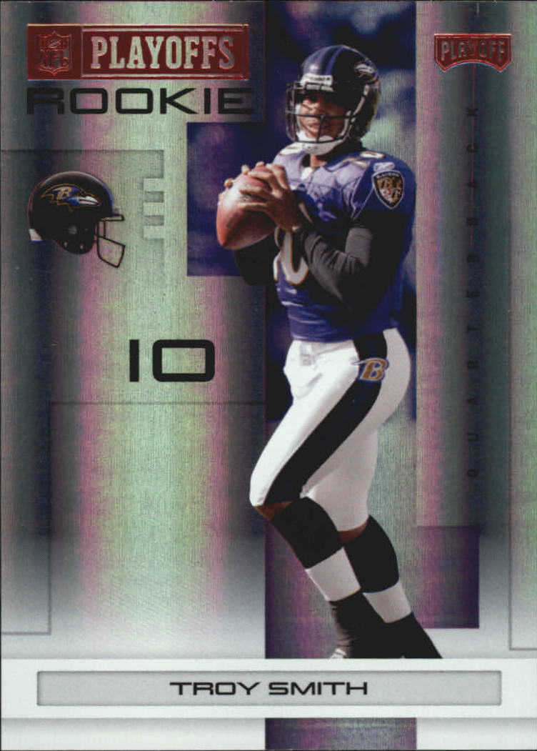 2007 Playoff NFL Playoffs Red Holofoil #133 Troy Smith
