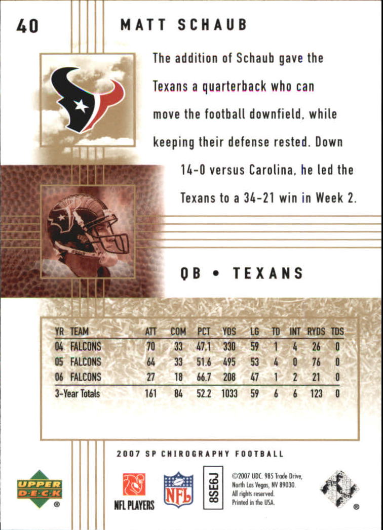 2007 SP Chirography (Upper Deck) Football Cards - Picture 29 of 43