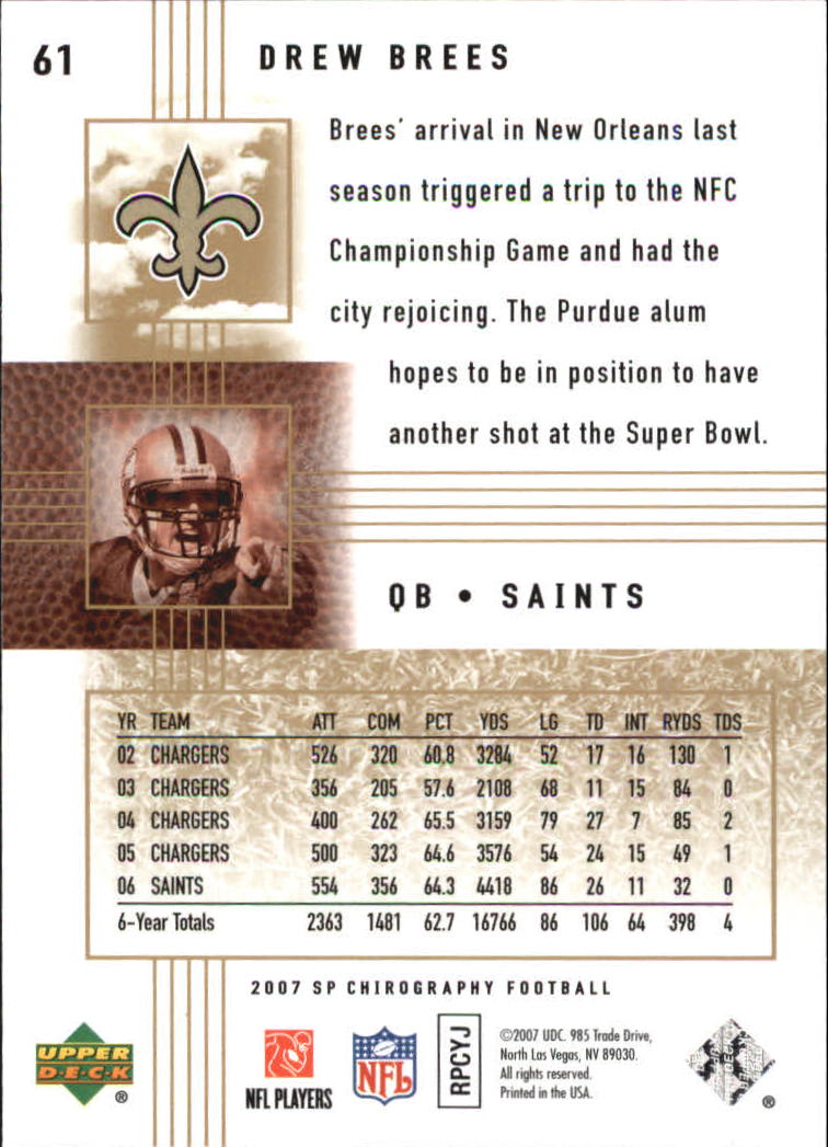 2007 SP Chirography (Upper Deck) Football Cards - Picture 21 of 43