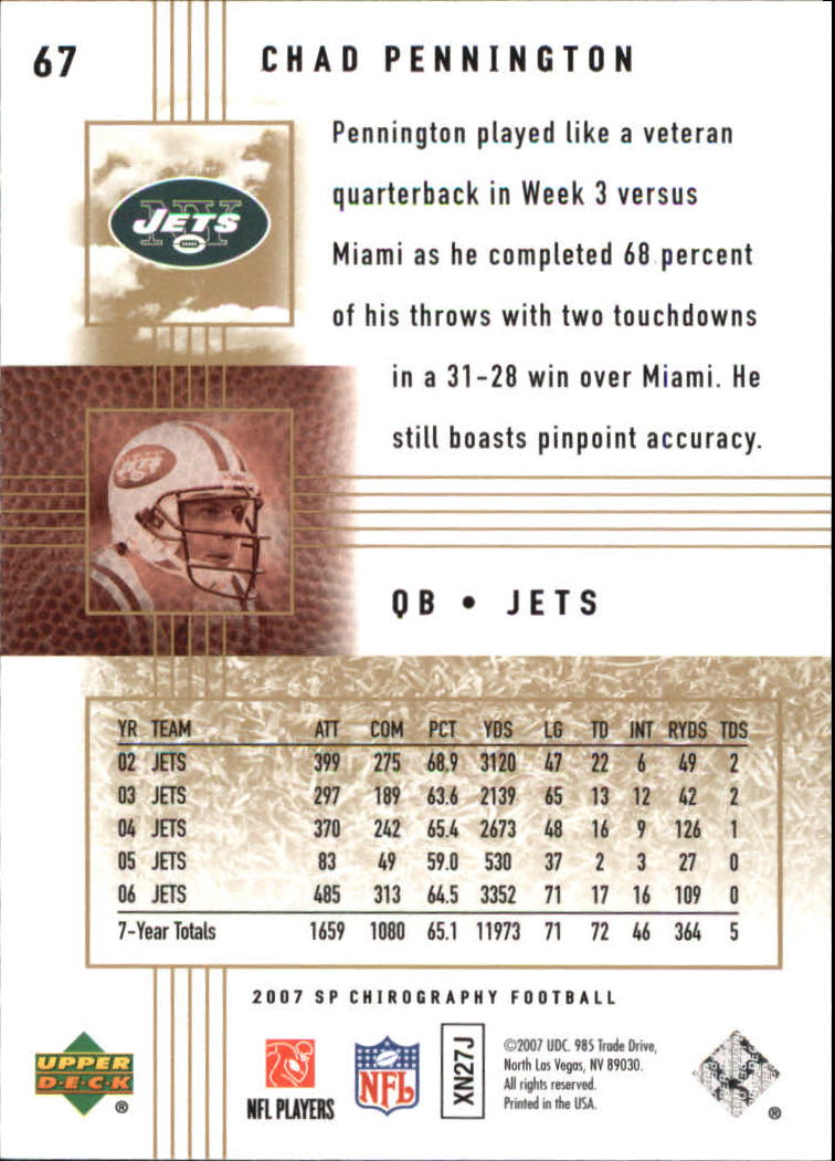 2007 SP Chirography (Upper Deck) Football Cards - Picture 17 of 43