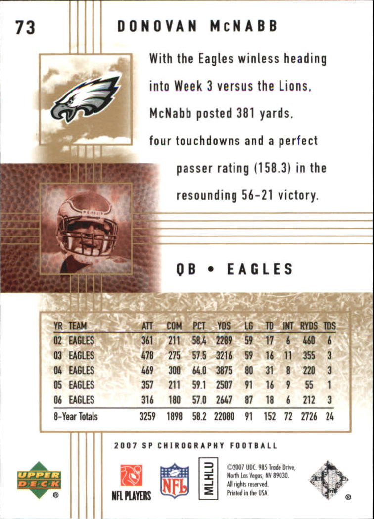 2007 SP Chirography (Upper Deck) Football Cards - Picture 15 of 43