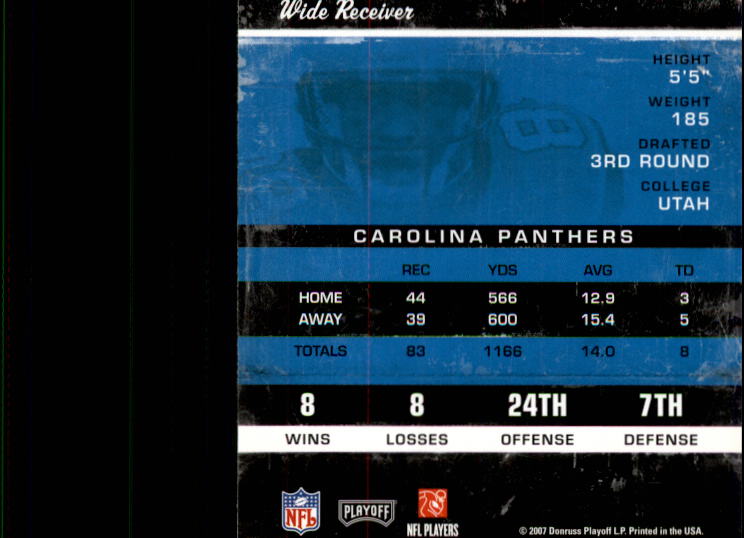 2007 Playoff Contenders #16 Steve Smith back image
