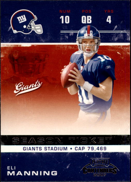 2007 Playoff Contenders #65 Eli Manning