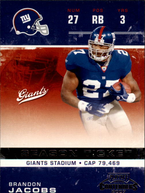 2007 Playoff Contenders #66 Brandon Jacobs