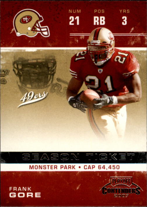 2007 Playoff Contenders #83 Frank Gore