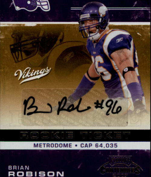 2007 Playoff Contenders #121 Brian Robison AU RC