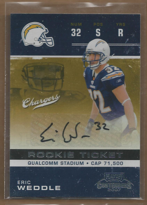 2007 Playoff Contenders #148 Eric Weddle AU RC