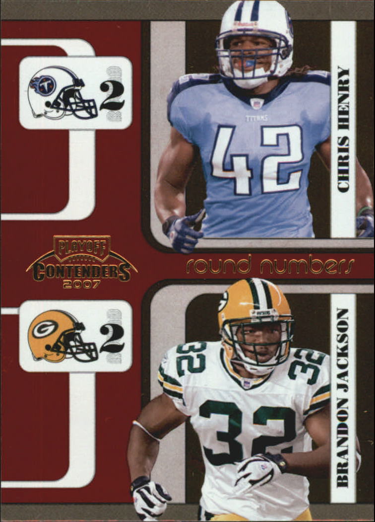 2007 Playoff Contenders Round Numbers #15 Chris Henry RB/Brandon Jackson