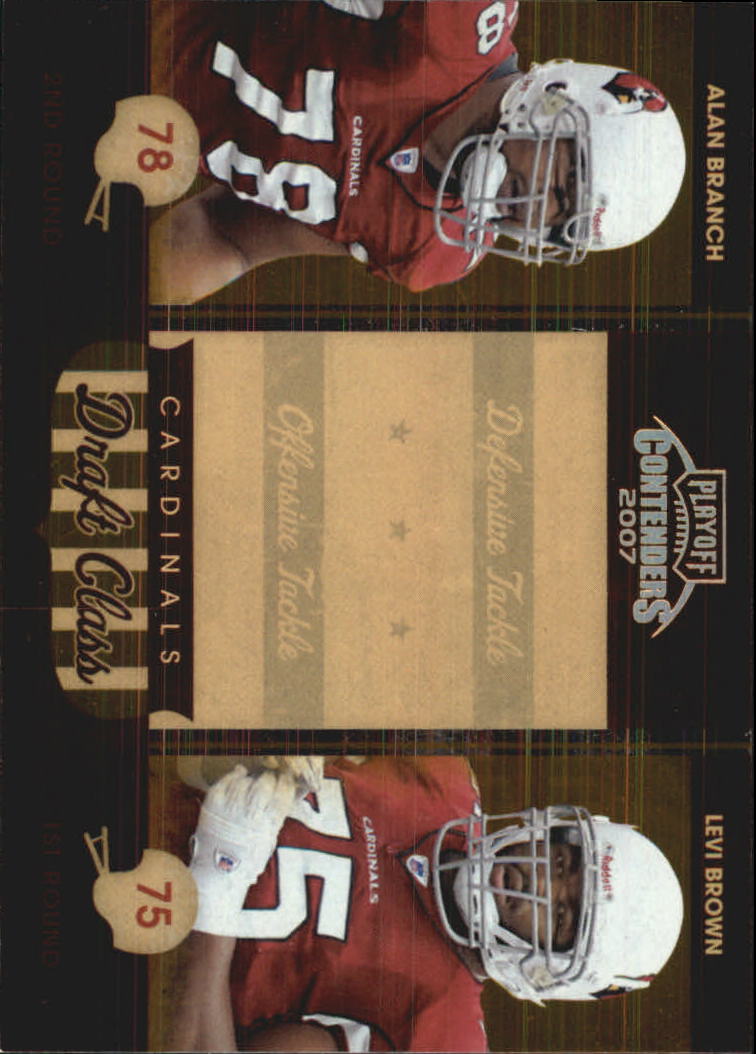2007 Playoff Contenders Draft Class Gold Holofoil #1 Alan Branch/Levi Brown
