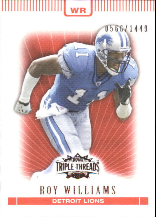 2007 Topps Triple Threads #60 Roy Williams WR