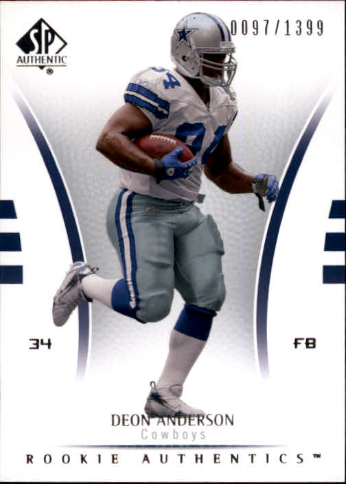 2007 SP Authentic #101 Deon Anderson RC