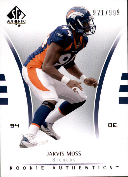 2007 SP Authentic #163 Jarvis Moss RC
