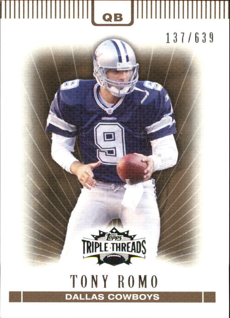 2007 Topps Triple Threads Sepia #12 Tony Romo