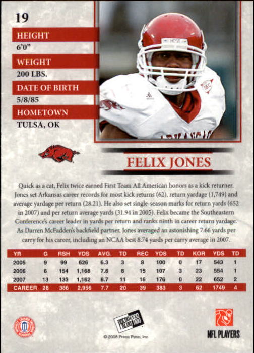 2008 Press Pass Football "Main Set" Base Cards - Picture 39 of 195