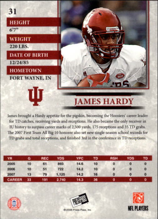 2008 Press Pass Football "Main Set" Base Cards - Picture 61 of 195