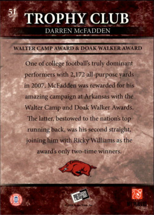 2008 Press Pass Football "Main Set" Base Cards - Picture 97 of 195