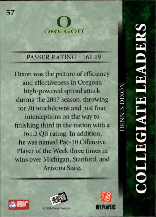 2008 Press Pass Football "Main Set" Base Cards - Picture 109 of 195