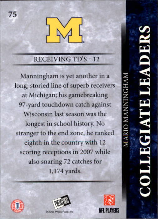 2008 Press Pass Football "Main Set" Base Cards - Picture 141 of 195