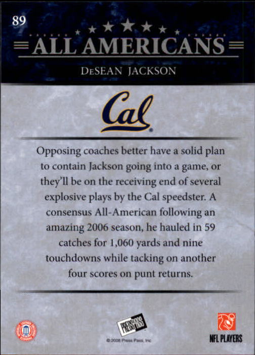 2008 Press Pass Football "Main Set" Base Cards - Picture 169 of 195