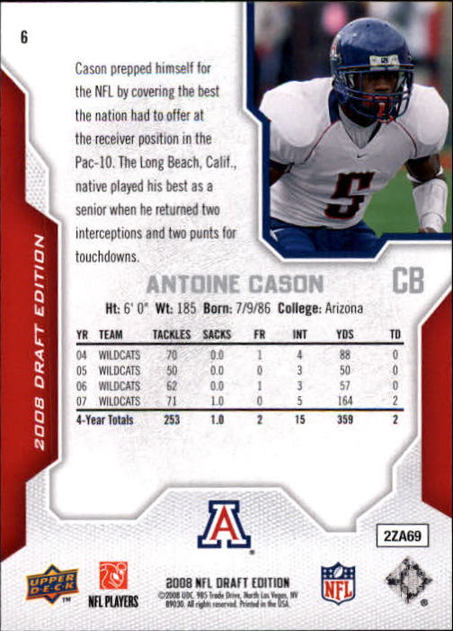 A2041- 2008 Upper Deck Draft Edition FB #s 1-250 -You Pick- 15+ FREE US SHIP - Picture 13 of 481