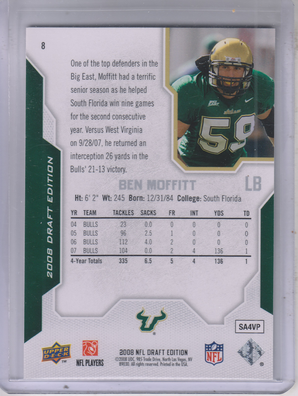 A2041- 2008 Upper Deck Draft Edition FB #s 1-250 -You Pick- 15+ FREE US SHIP - Picture 17 of 481