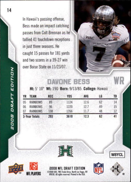 A2041- 2008 Upper Deck Draft Edition FB #s 1-250 -You Pick- 15+ FREE US SHIP - Picture 29 of 481
