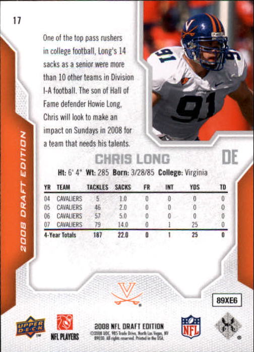 A2041- 2008 Upper Deck Draft Edition FB #s 1-250 -You Pick- 15+ FREE US SHIP - Picture 35 of 481