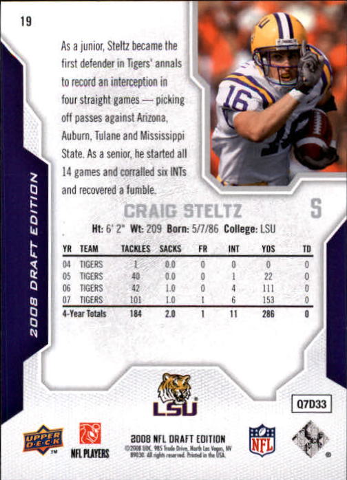 A2041- 2008 Upper Deck Draft Edition FB #s 1-250 -You Pick- 15+ FREE US SHIP - Picture 37 of 481