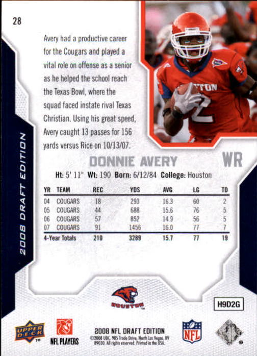 A2041- 2008 Upper Deck Draft Edition FB #s 1-250 -You Pick- 15+ FREE US SHIP - Picture 55 of 481