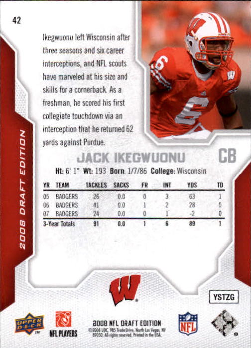 A2041- 2008 Upper Deck Draft Edition FB #s 1-250 -You Pick- 15+ FREE US SHIP - Picture 81 of 481