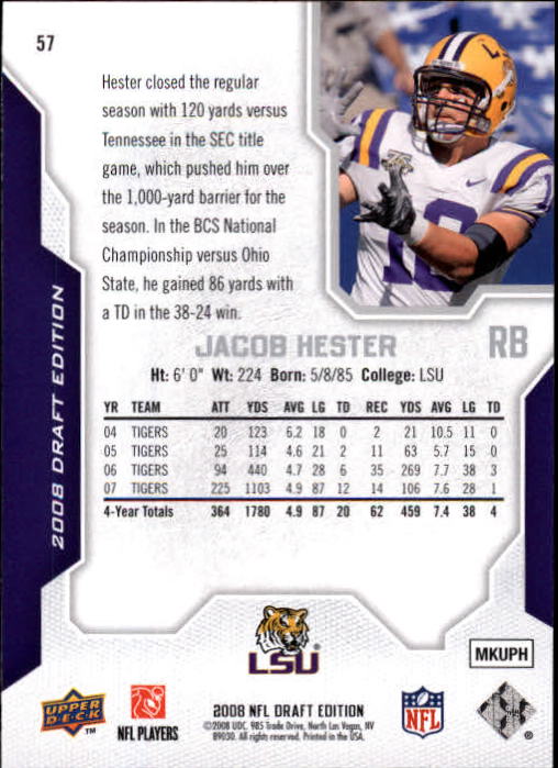 A2041- 2008 Upper Deck Draft Edition FB #s 1-250 -You Pick- 15+ FREE US SHIP - Picture 111 of 481